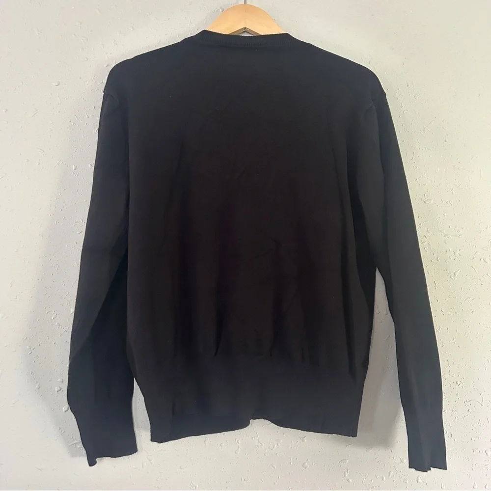 Black Cardigan Casual Neutral Comfy XL